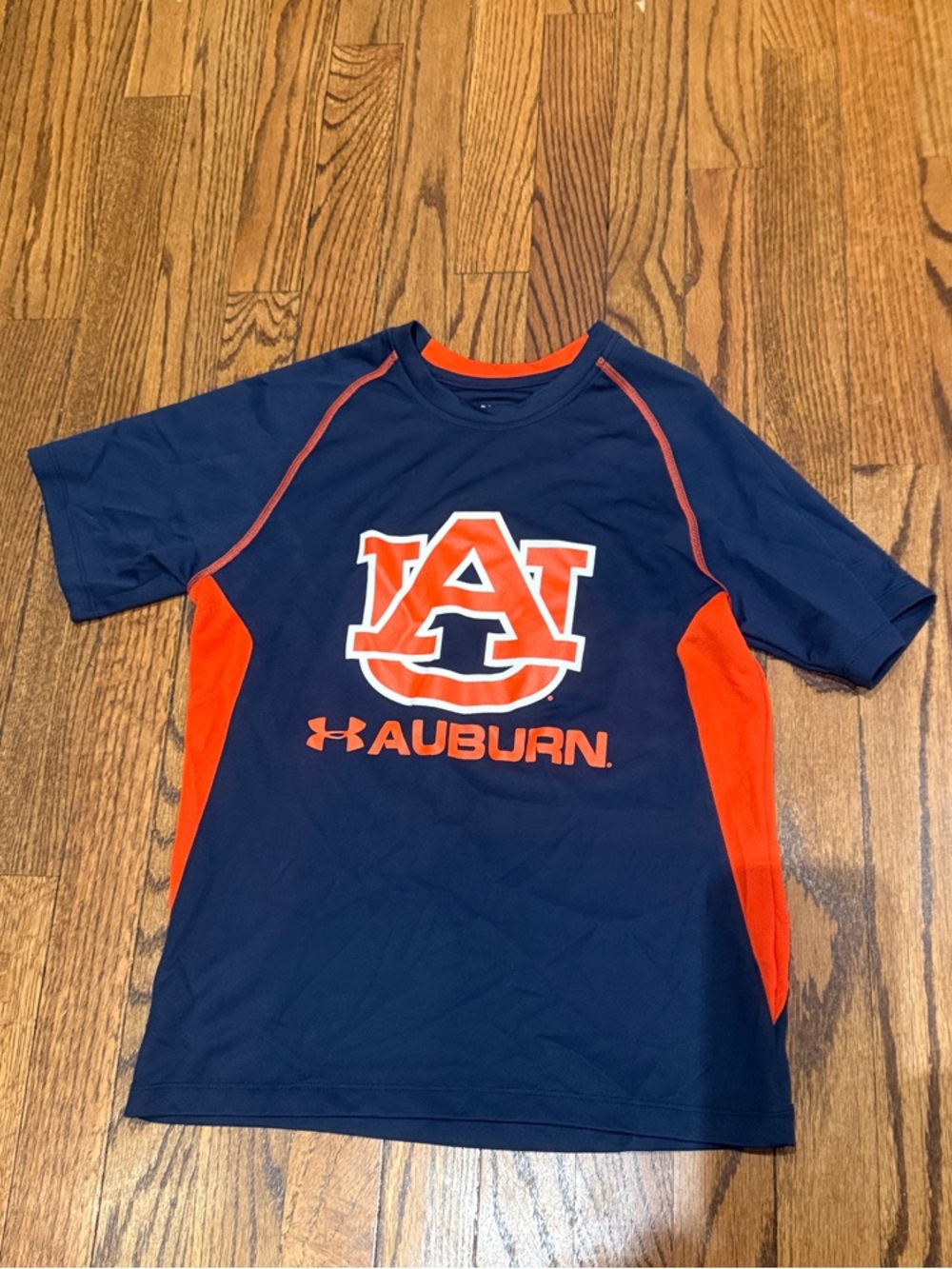 Under Armour Navy & Orange Auburn Kids Short Sleeve Performance Tee